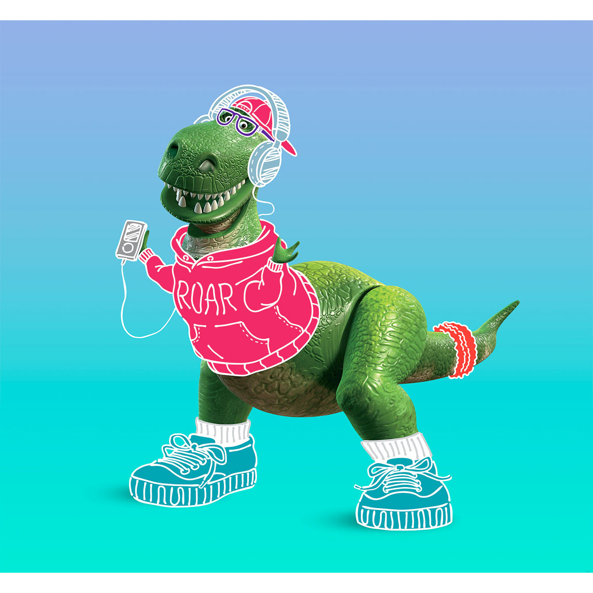 Komar  Vlies Fototapete Toy Story Roar 300x280 cm Bild 2