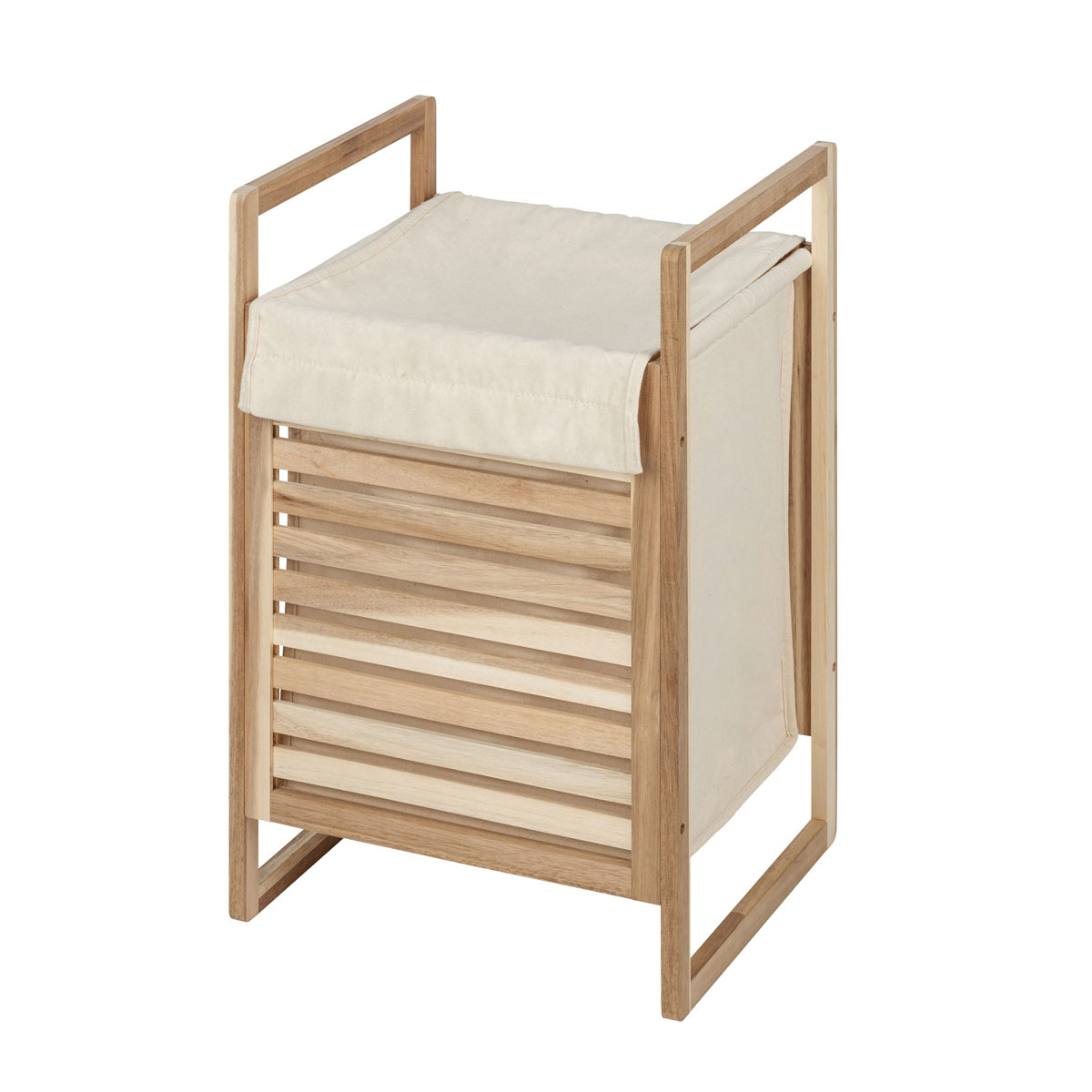 Wenko  Wäschetruhe Acina Wäschesammler FSC mit Wäschesack und Deckel