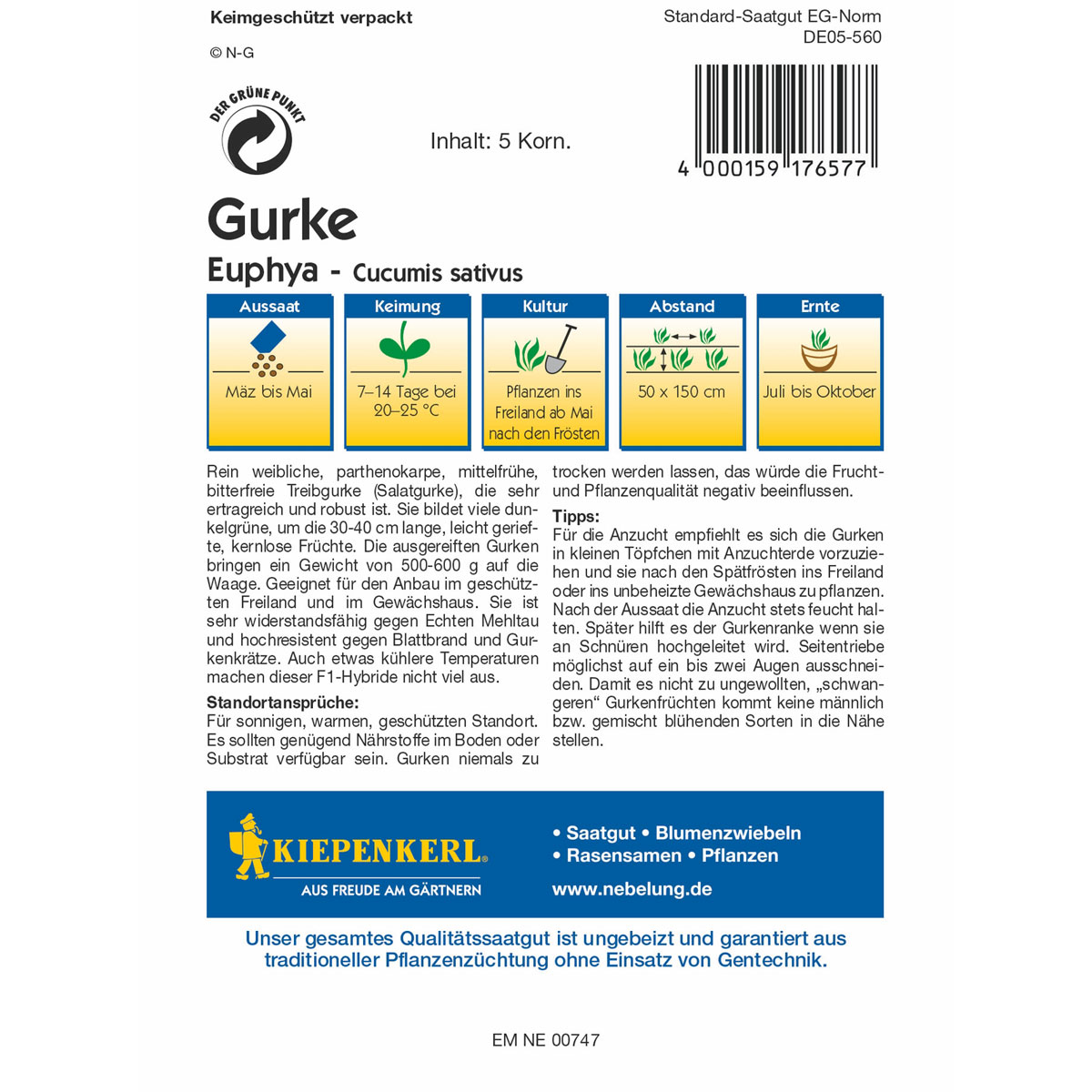 Kiepenkerl Gurke Euphya Bild 2