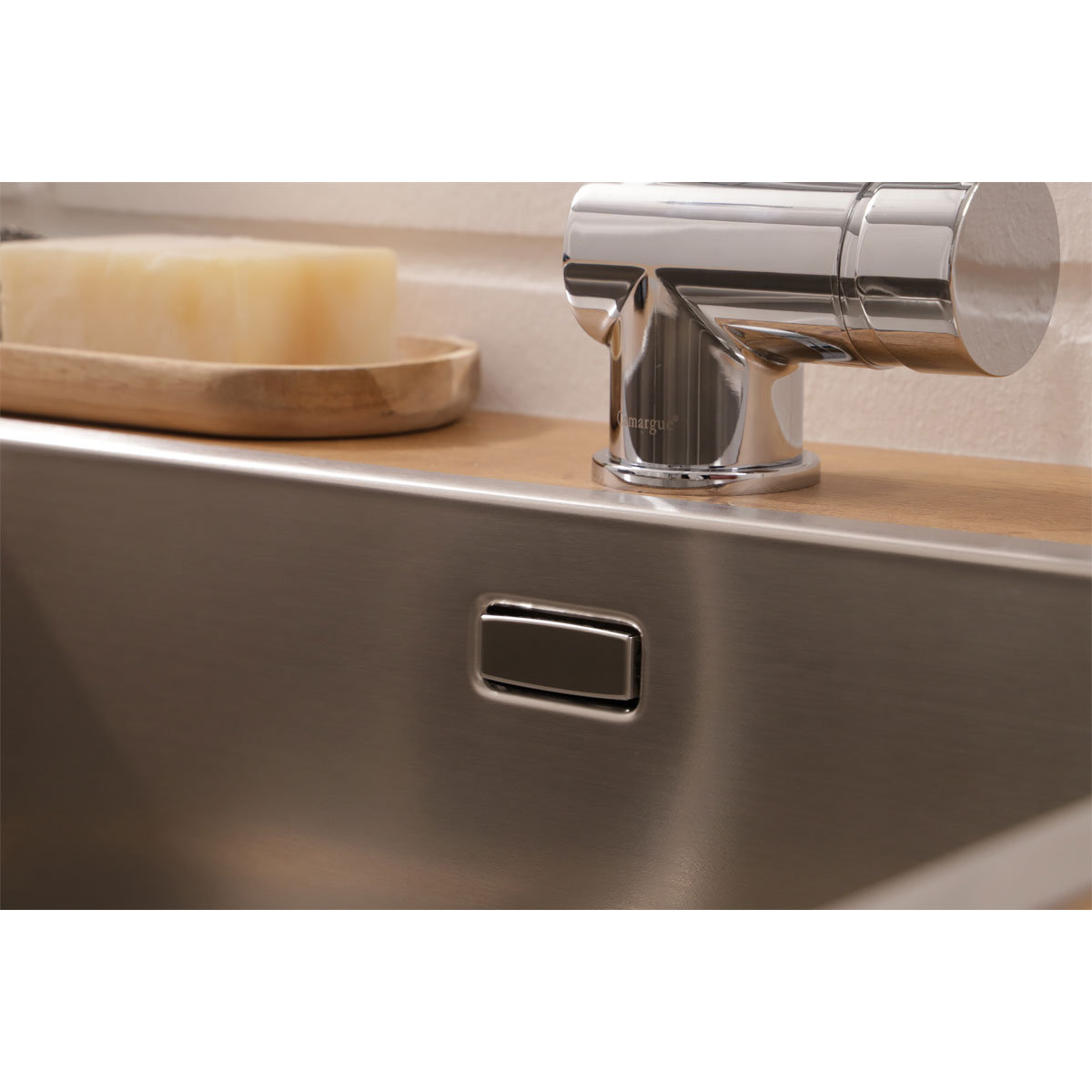 Respekta Spuele Edelstahl 49 cm inkl. Ab- und Ueberlaufgarnitur          Bild 6