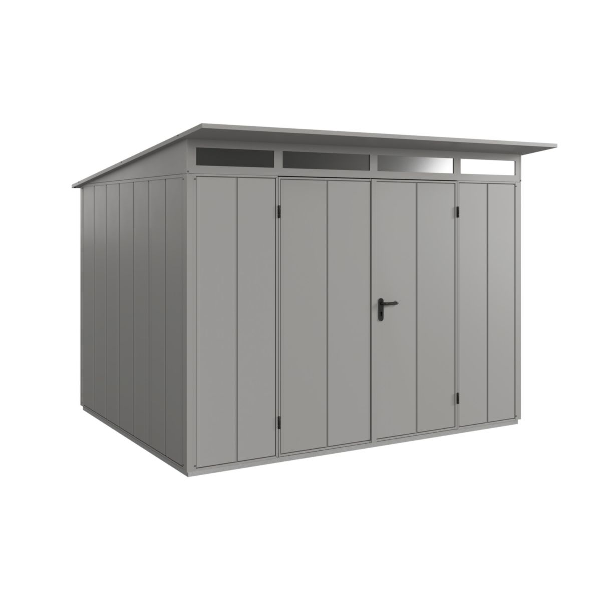 EcoStar  Gerätehaus Elegant-PTyp 3RAL9007 2 flg
