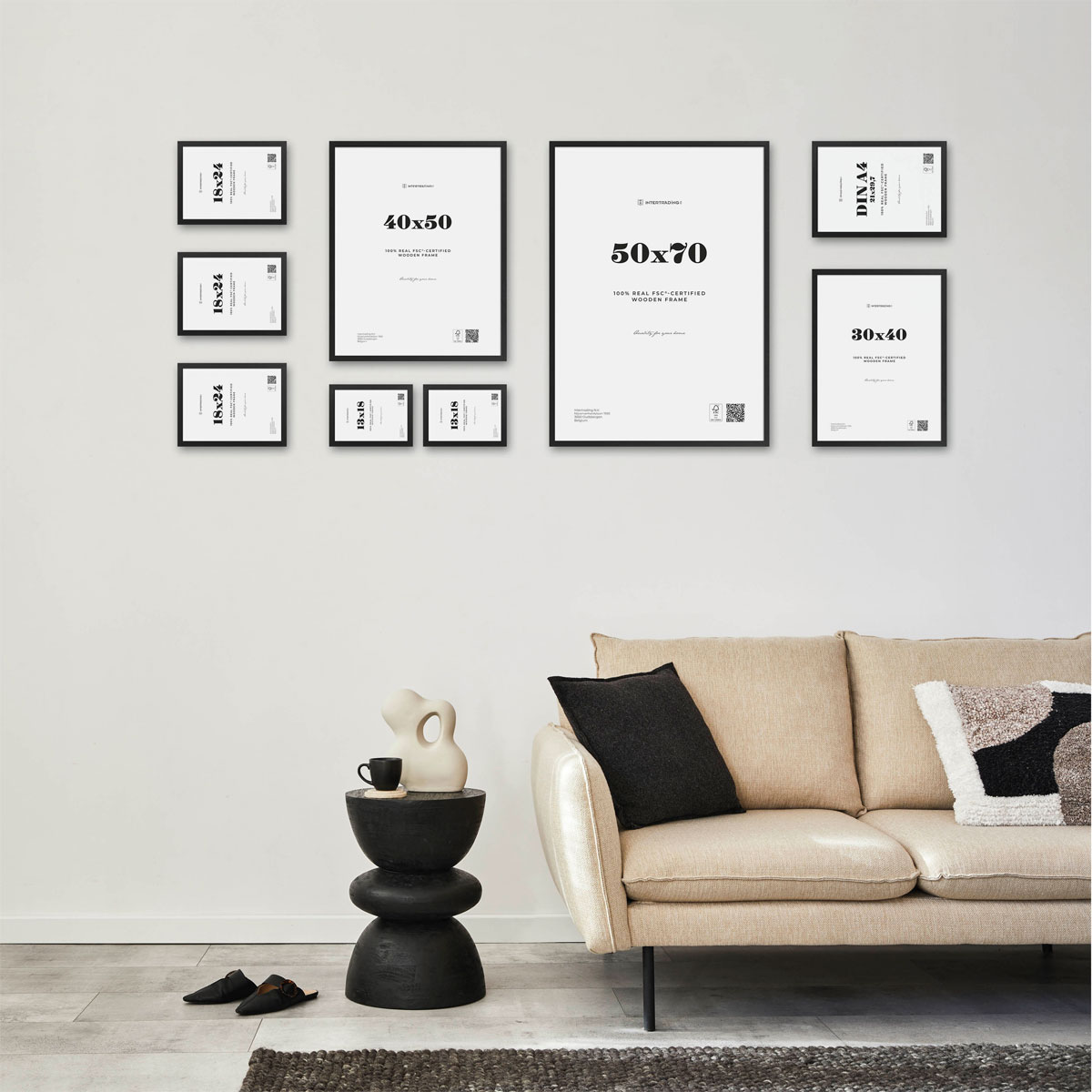 Bilderrahmen Riga 50x70 cm schwarz Bild 2