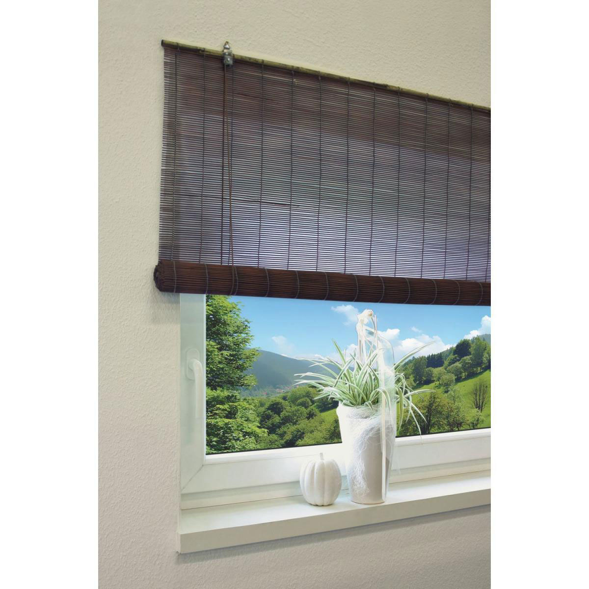 Gardinia Bambus-Rollo 120 x 160 cm schoko Bild 2