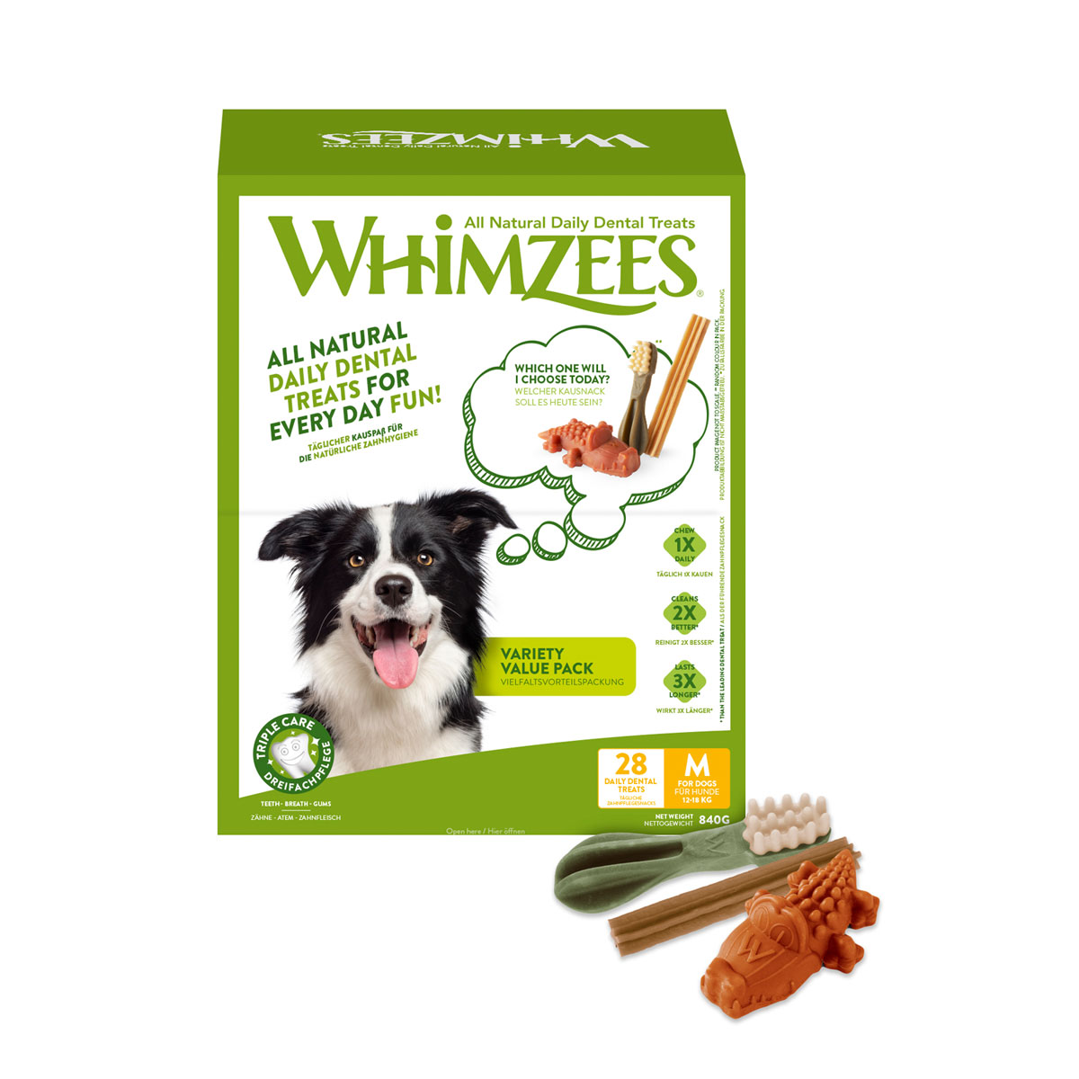 Whimzees Variety Value Box M 28 Treats
