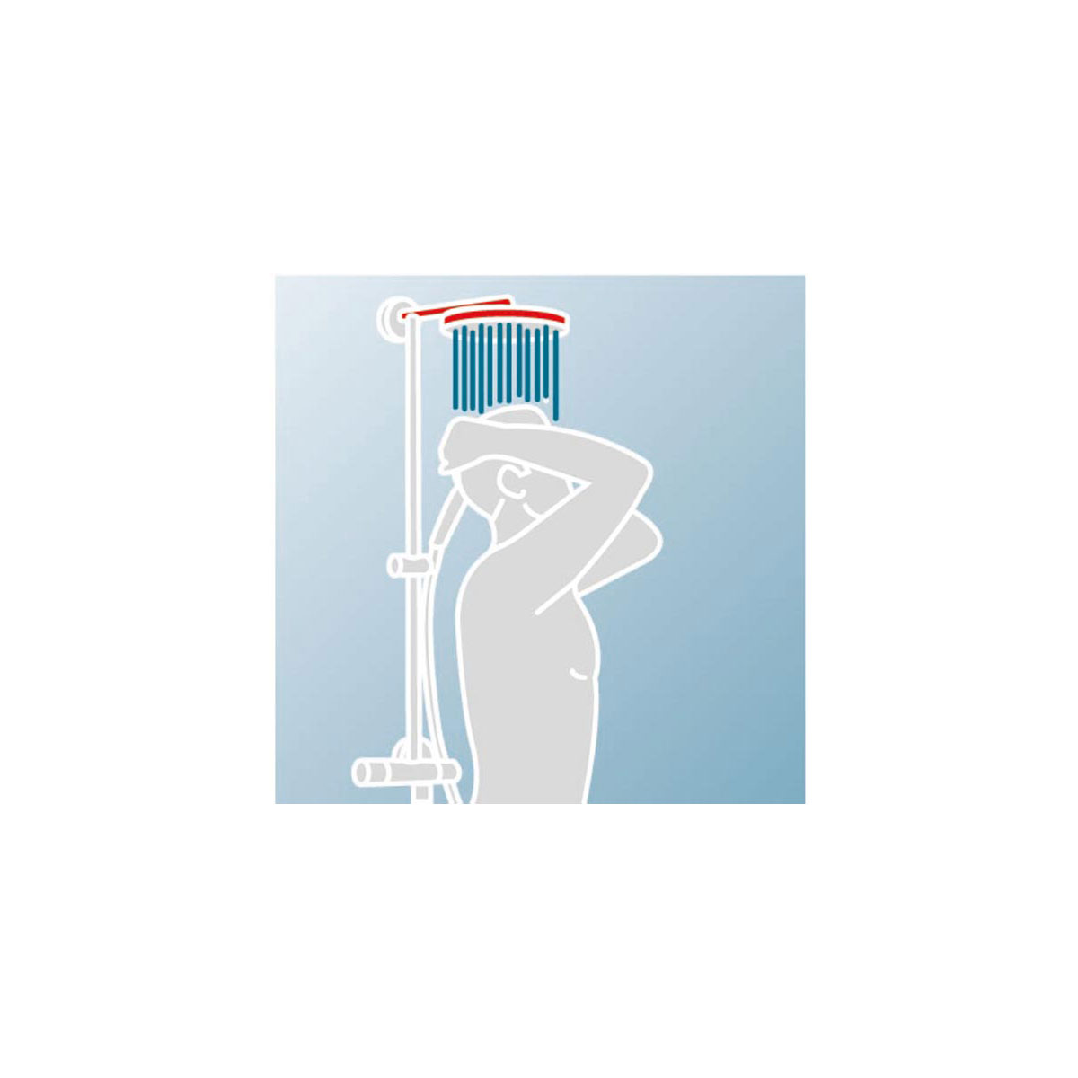 Schulte  Duschsystem DuschMaster Rain Classic - Black Style mit Thermostat Kopfbrause rund Bild 4