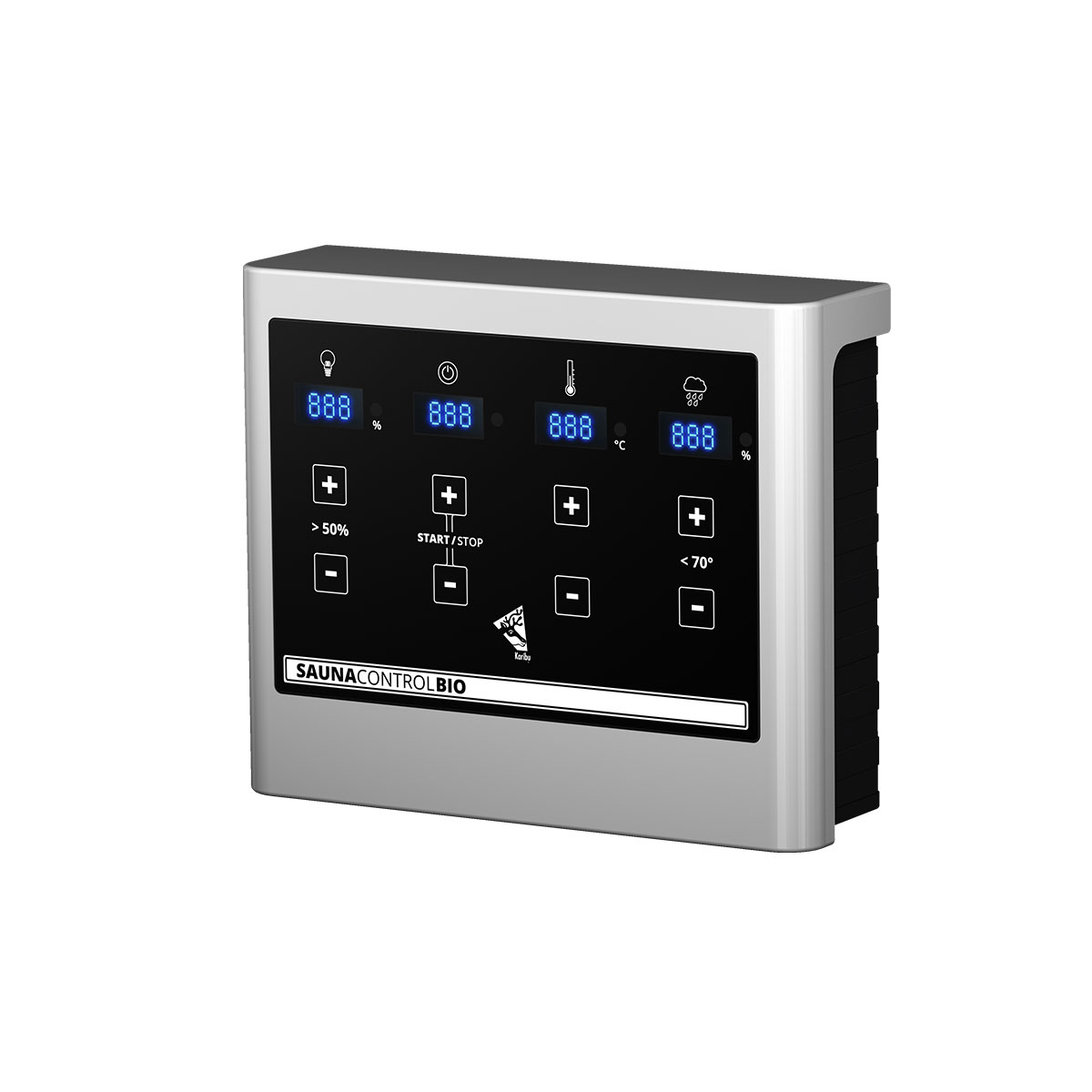 Karibu Sauna Jutta mit Kranz naturbelassen Bio externe Steuerung Bild 6