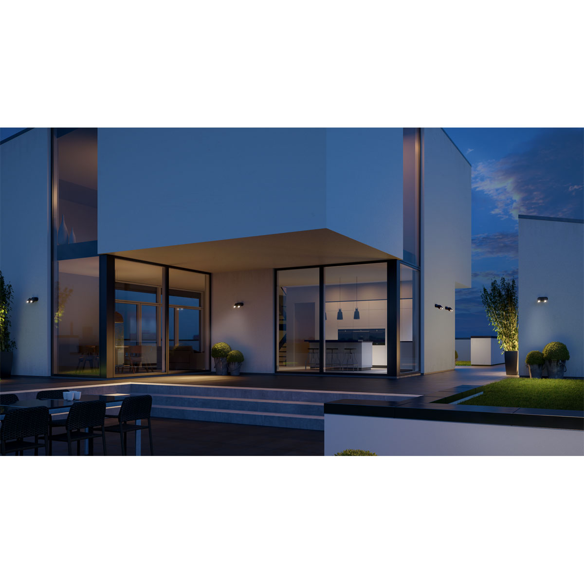 Steinel LED-Außenstrahler mit Bewegungsmelder Spot DUO S anthrazit Bild 2