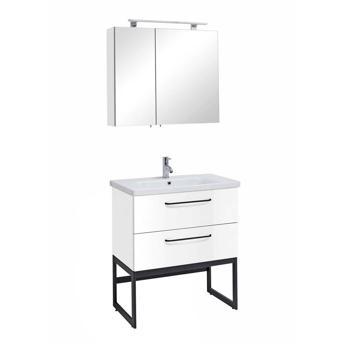 Badmöbel-Set Visby Weiß Bild 2