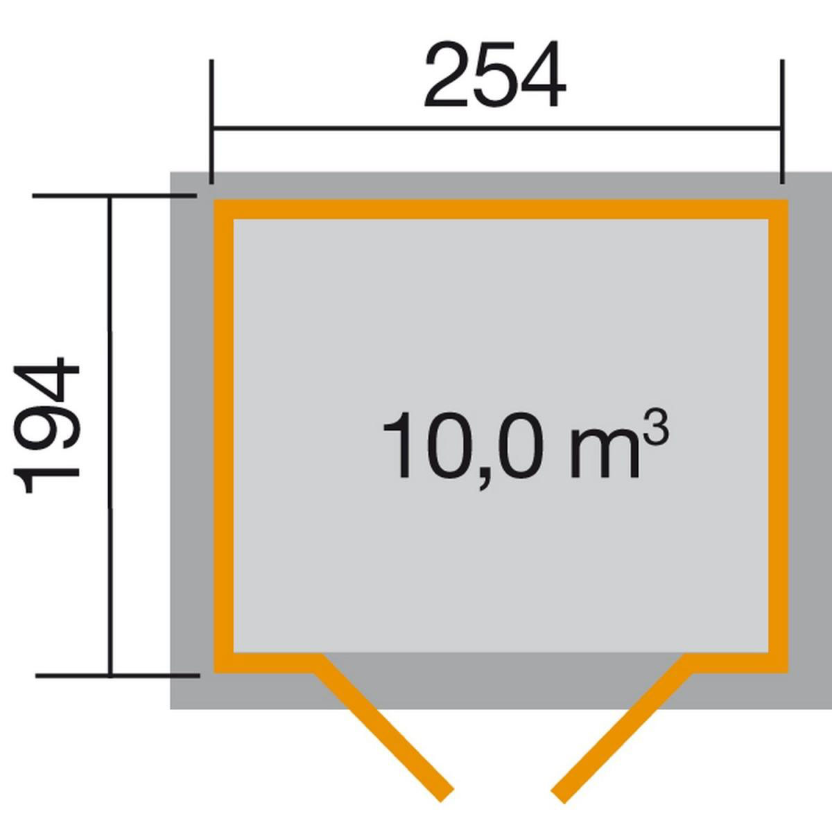 Weka Gartenhaus 323 Größe 2 254 x 194 x 221 cm Bild 3