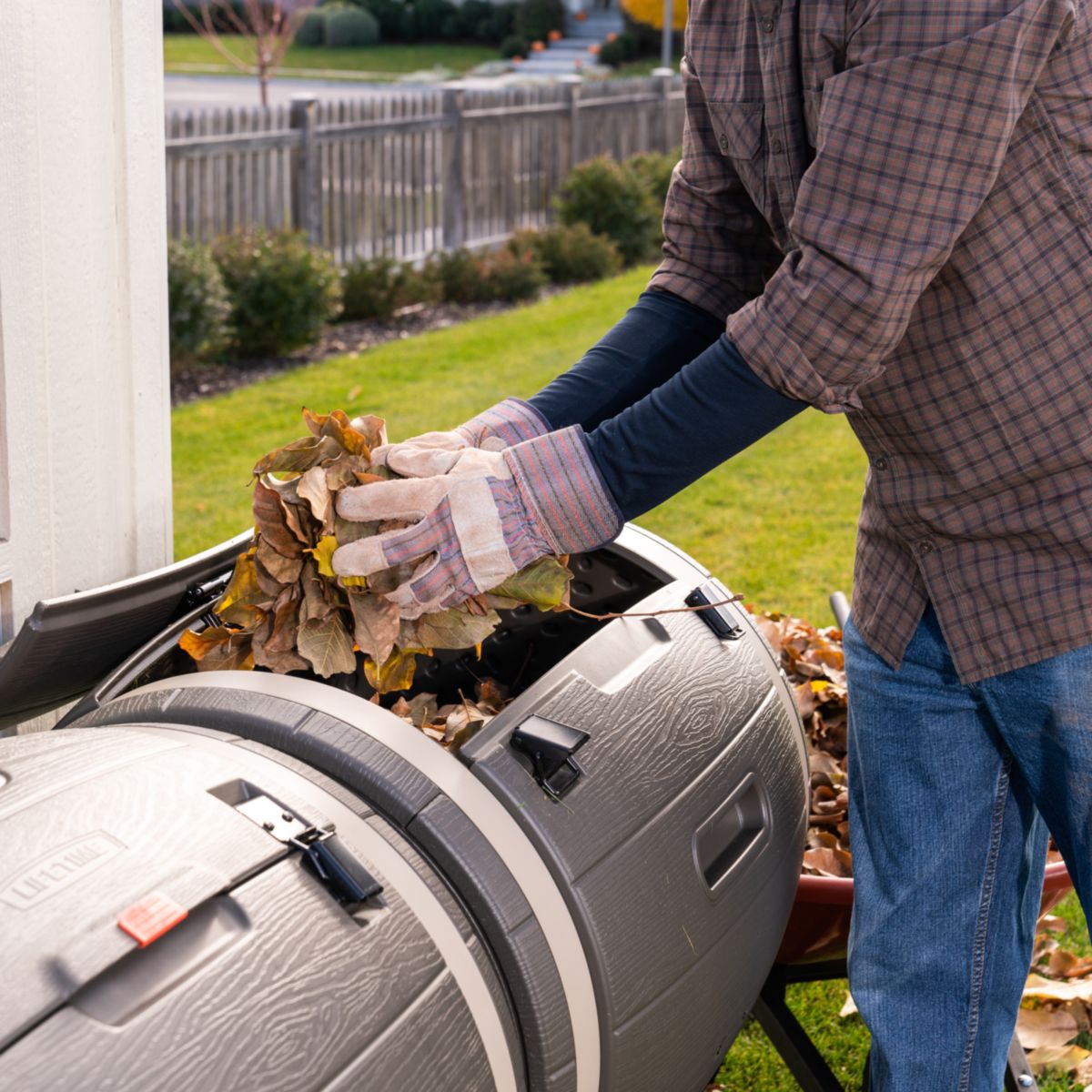 Lifetime Komposter Doppelfass 380 L 79x160x110cm Bild 5