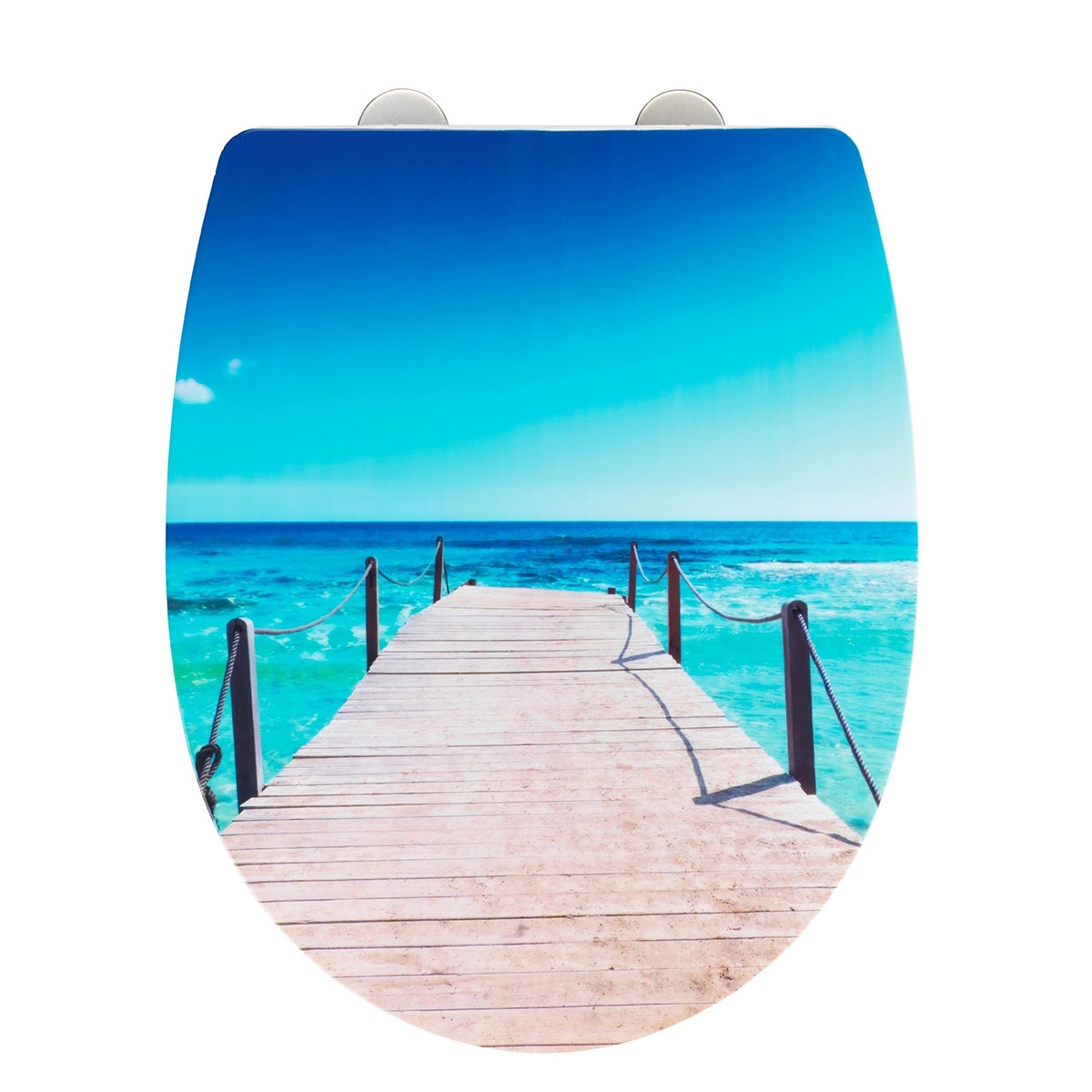 Wenko  WC-Sitz Infinity mit Hochglanz-Oberfläche Toilettensitz mit Absenkautomatik Schnellbefestigung aus bruchstabilem Thermoplast Bild 1