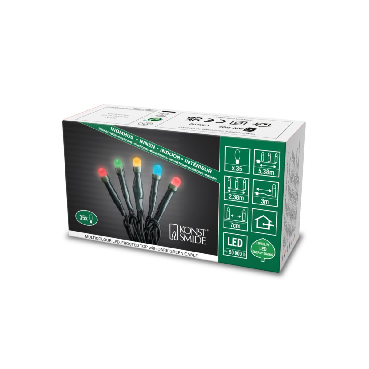 Konstsmide Micro LED Lichterkette 35 bunte gefrostete Dioden Bild 3