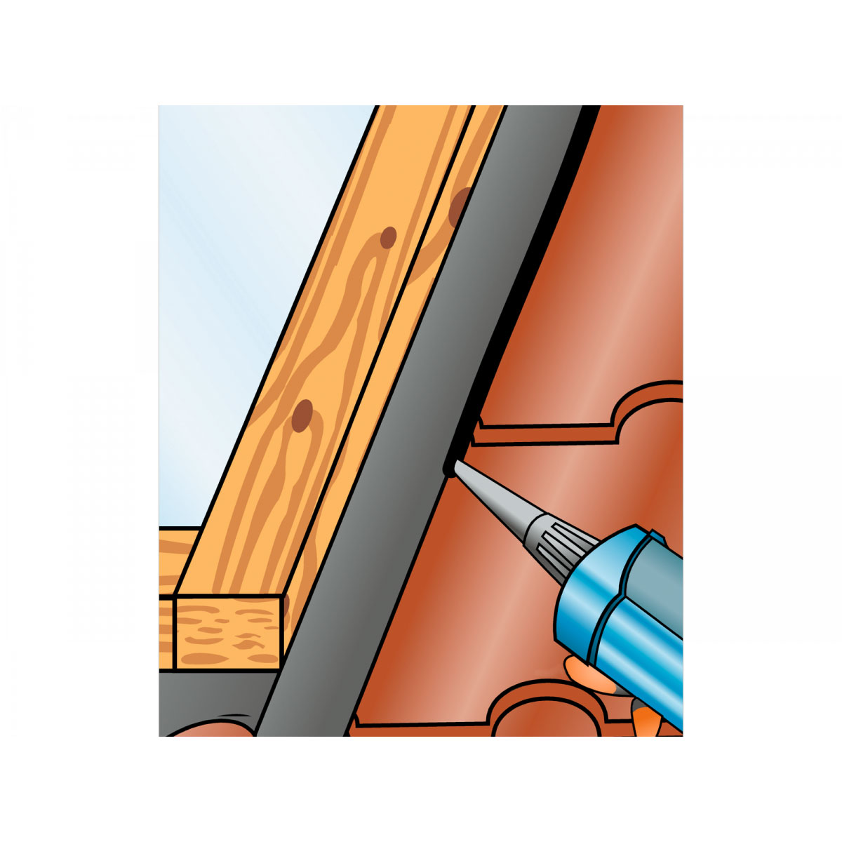 Fundamo Silikon Dach und Wand braun Bild 3