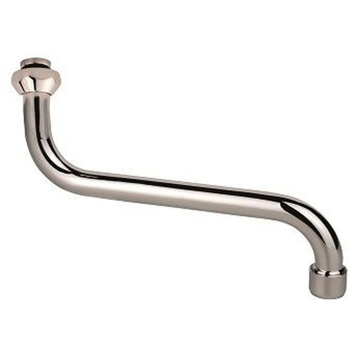 Kirchhoff S-Rohrauslauf mit Mischdüse ¾ x 300 mm verchromt