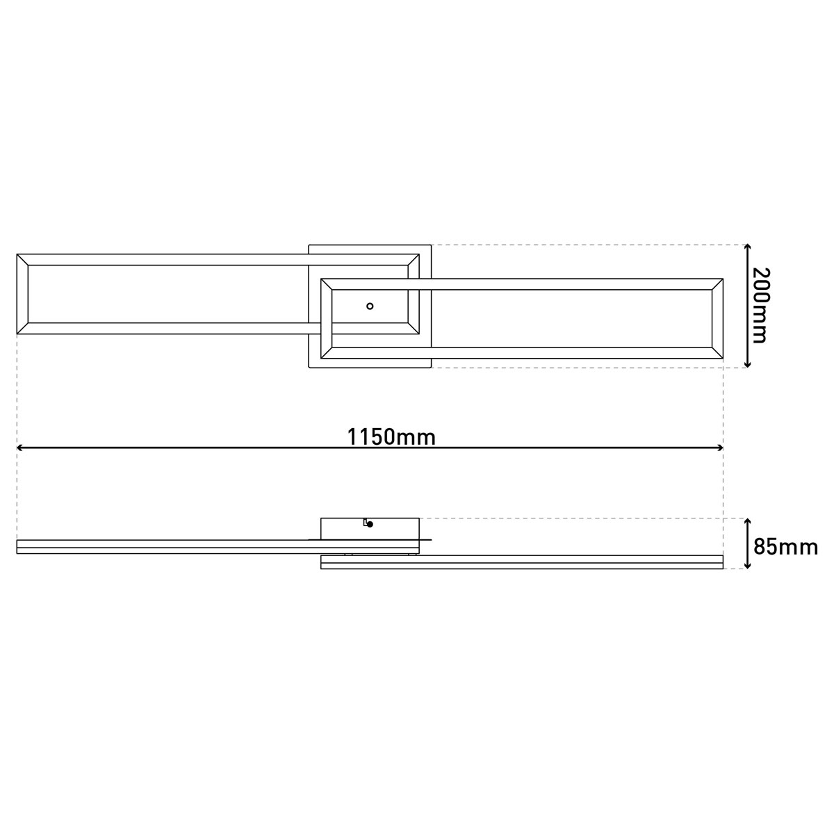 Naeve LED DL Bantry Metall/KSaluminium LxBxH 115x20x8,5cm dimmbar Bild 12