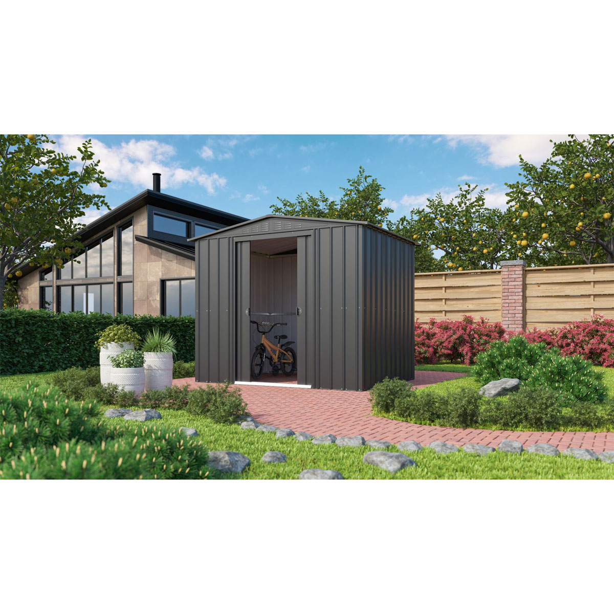 Globel Gerätehaus Dream 4,1m² anthrazit Bild 6