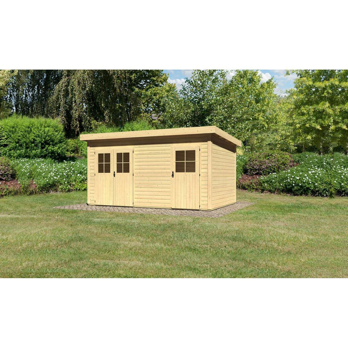 Karibu Gartenhaus Mattrup 28 mm naturbelassen Bild 5