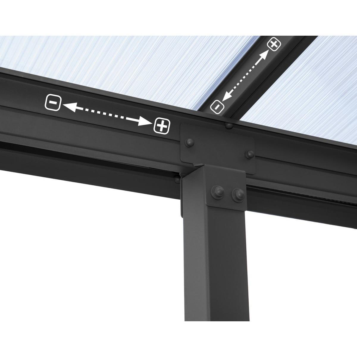 Palram Terrassenüberdachung Olympia 300 x 730 cm grau Bild 5