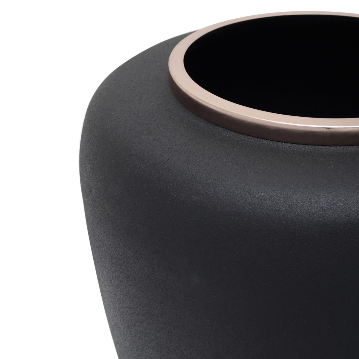 Vase Art Deco 2025 schwarz rosegold Bild 5