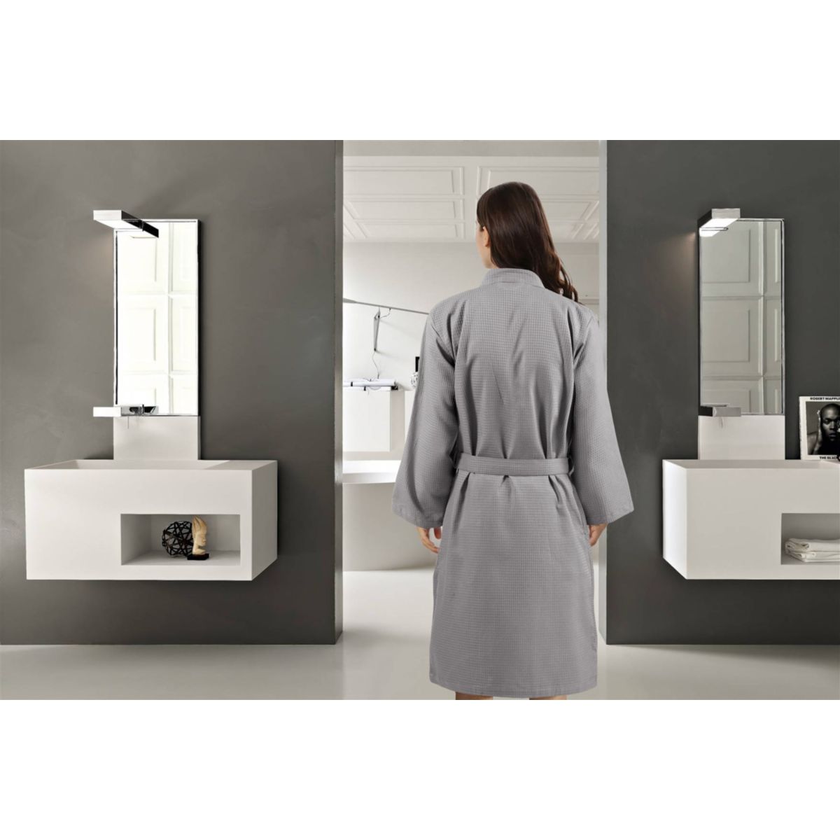 Bademantel Carla 125 Anthrazit L Bild 5