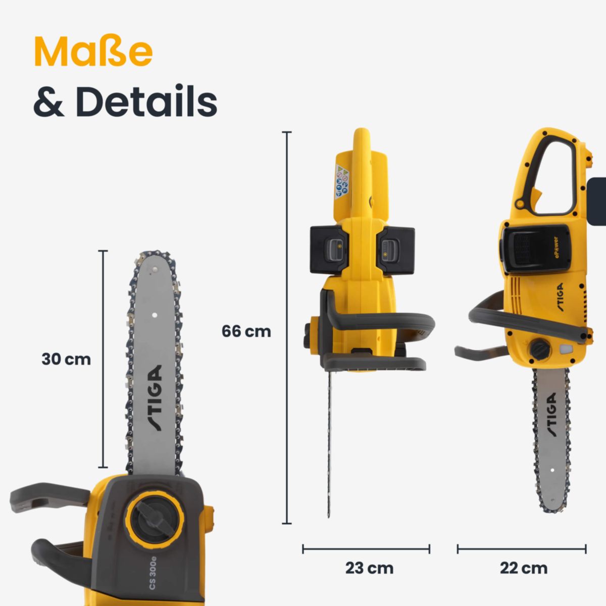 Stiga Akku-Kettensäge CS 300e  Bild 8