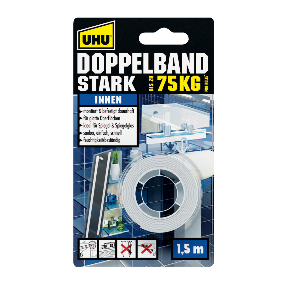 UHU  Doppelband stark 1,5 m x 19 mm Bild 2