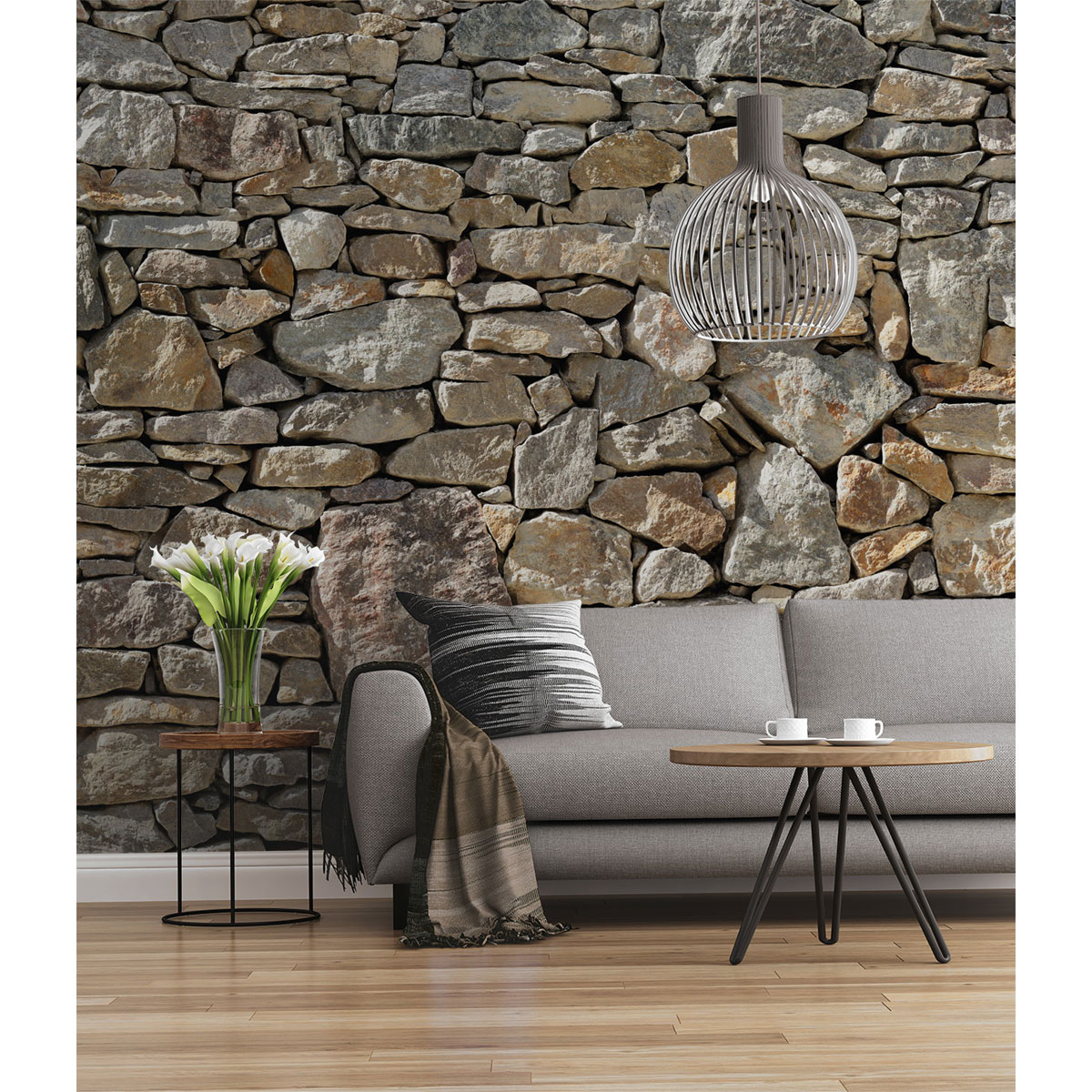 Komar  Vlies Fototapete Stone Wall 300x250 cm Bild 1