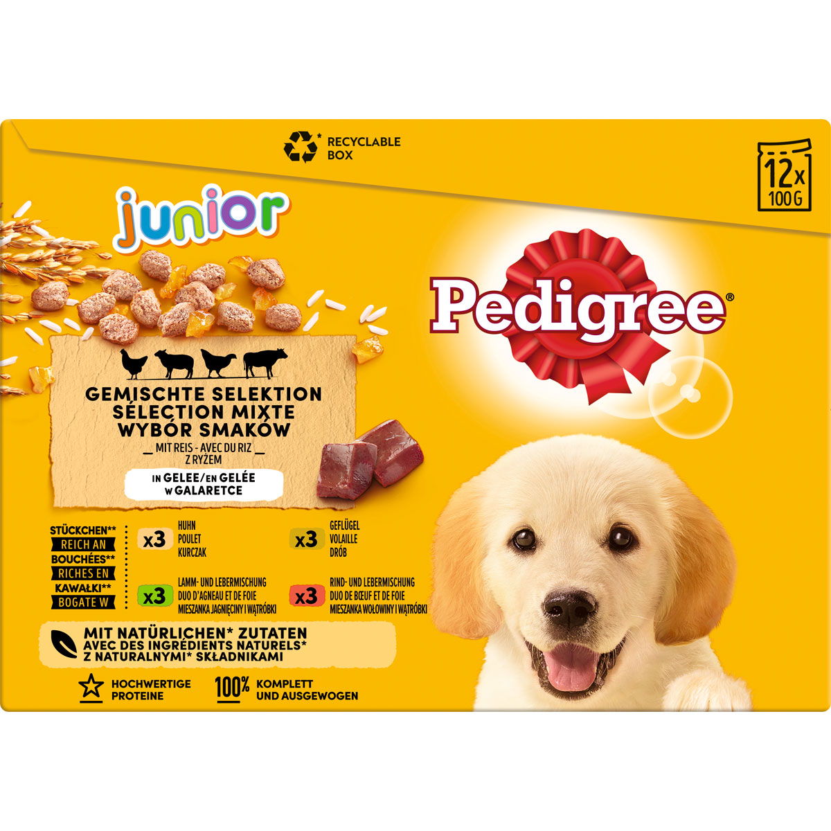 Pedigree Hundefutter MP Junior 4 Sorten 12 x 100 g Bild 2