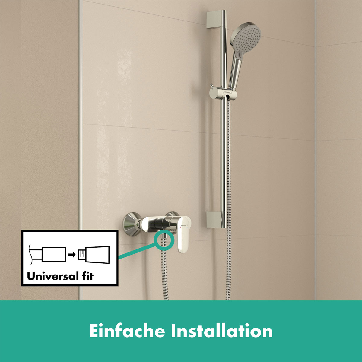 Hansgrohe Einhebel-Brausemischer Vernis Blend Aufputz chrom Bild 6