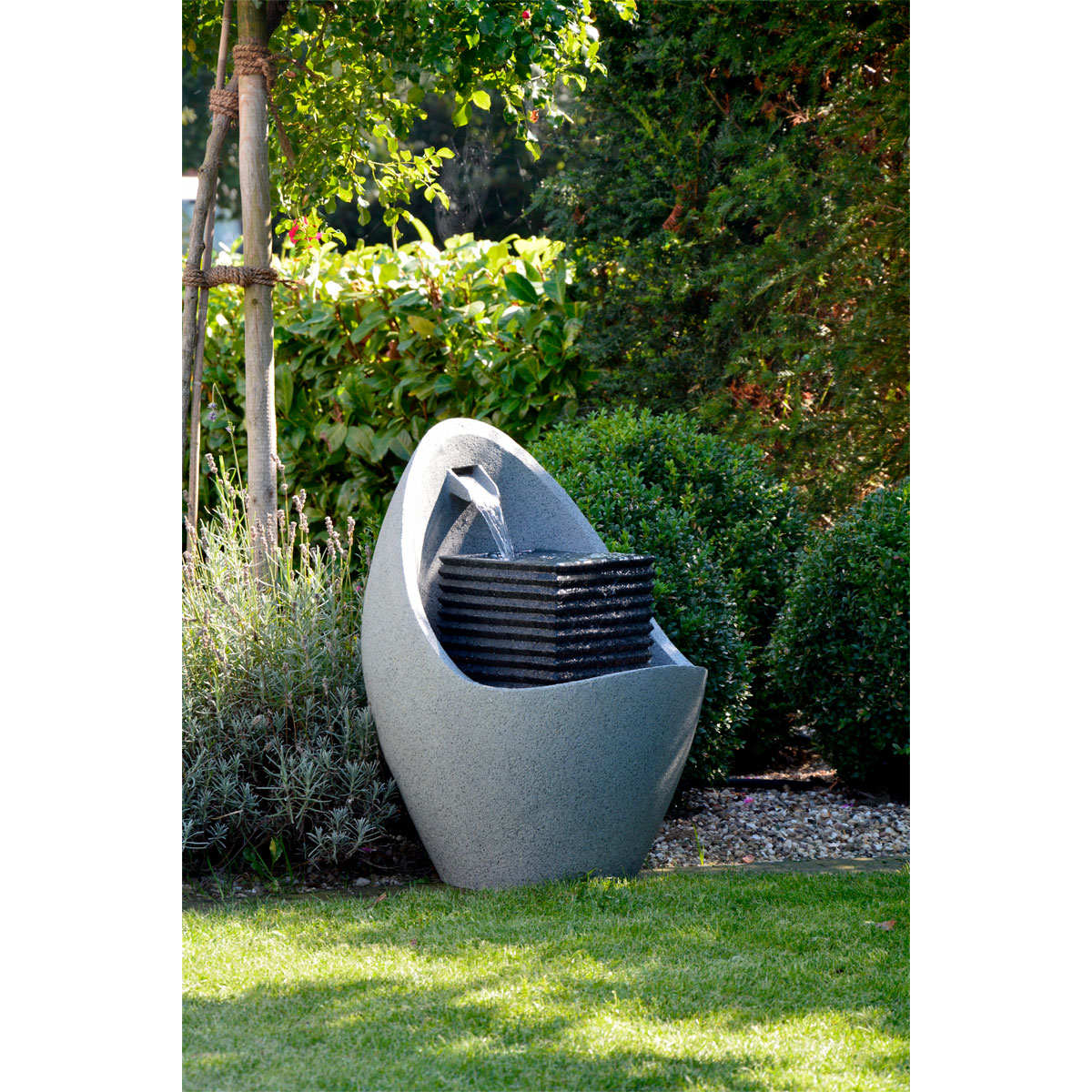 dobar XL Design-Gartenbrunnen 46,5 x 63,5 x 46,5 cm grau Bild 8