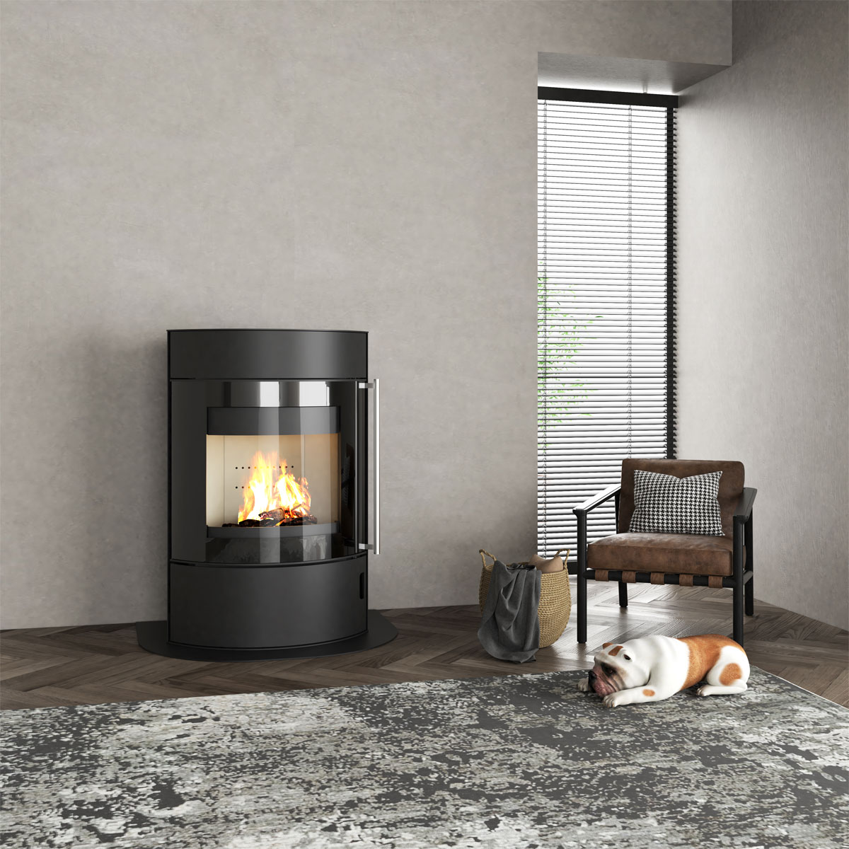 ACCENTE Kaminofen ELBE Stahl Bild 2