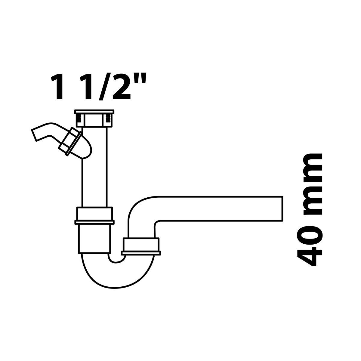 Kirchhoff Spültisch-Röhrensiphon ECO-SAVE KS grau 1 1/2" IG x Durchmesser 40 mm Bild 2