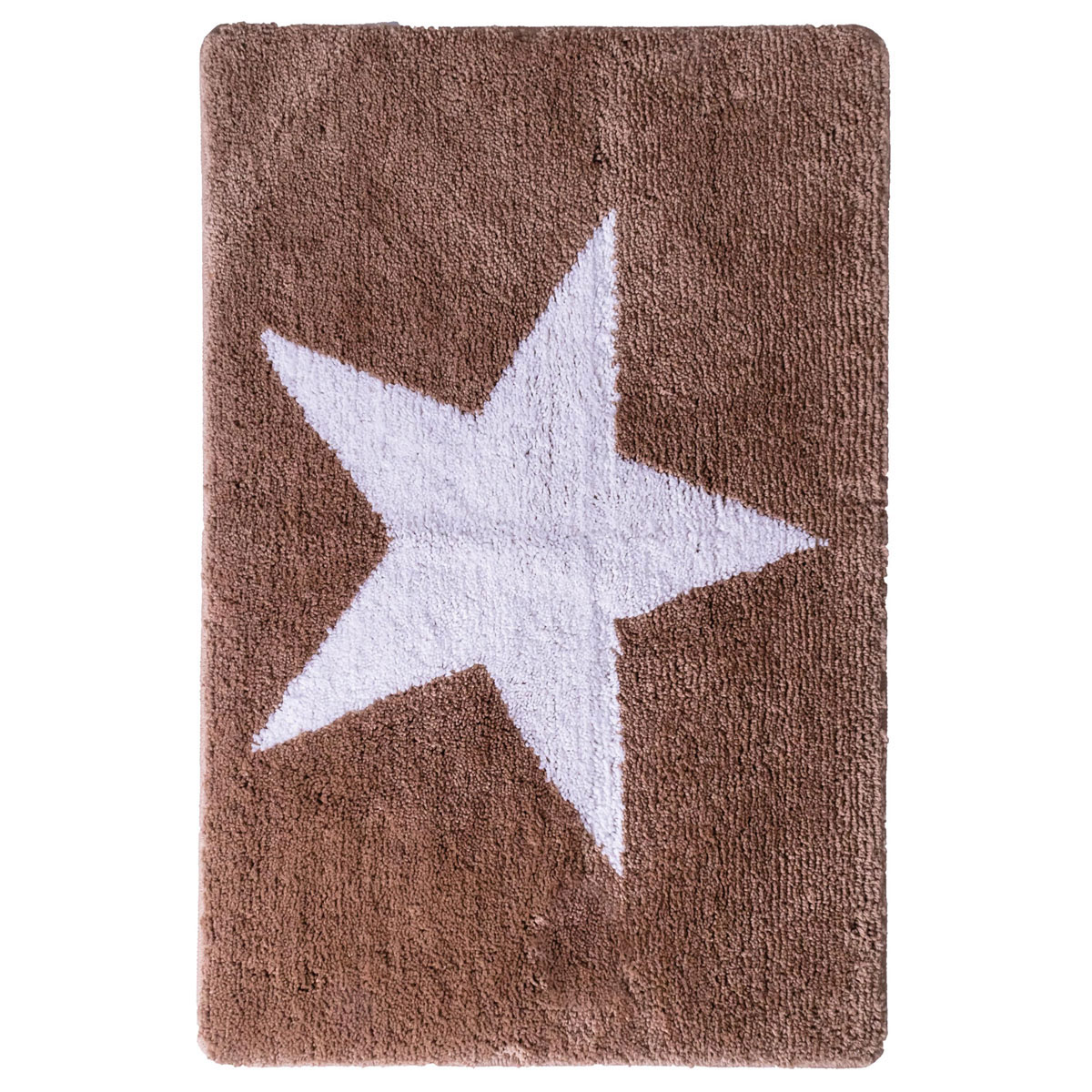 Ridder  Teppich Star 60 x 90 cm weiß-beige Polyester-Microfaser