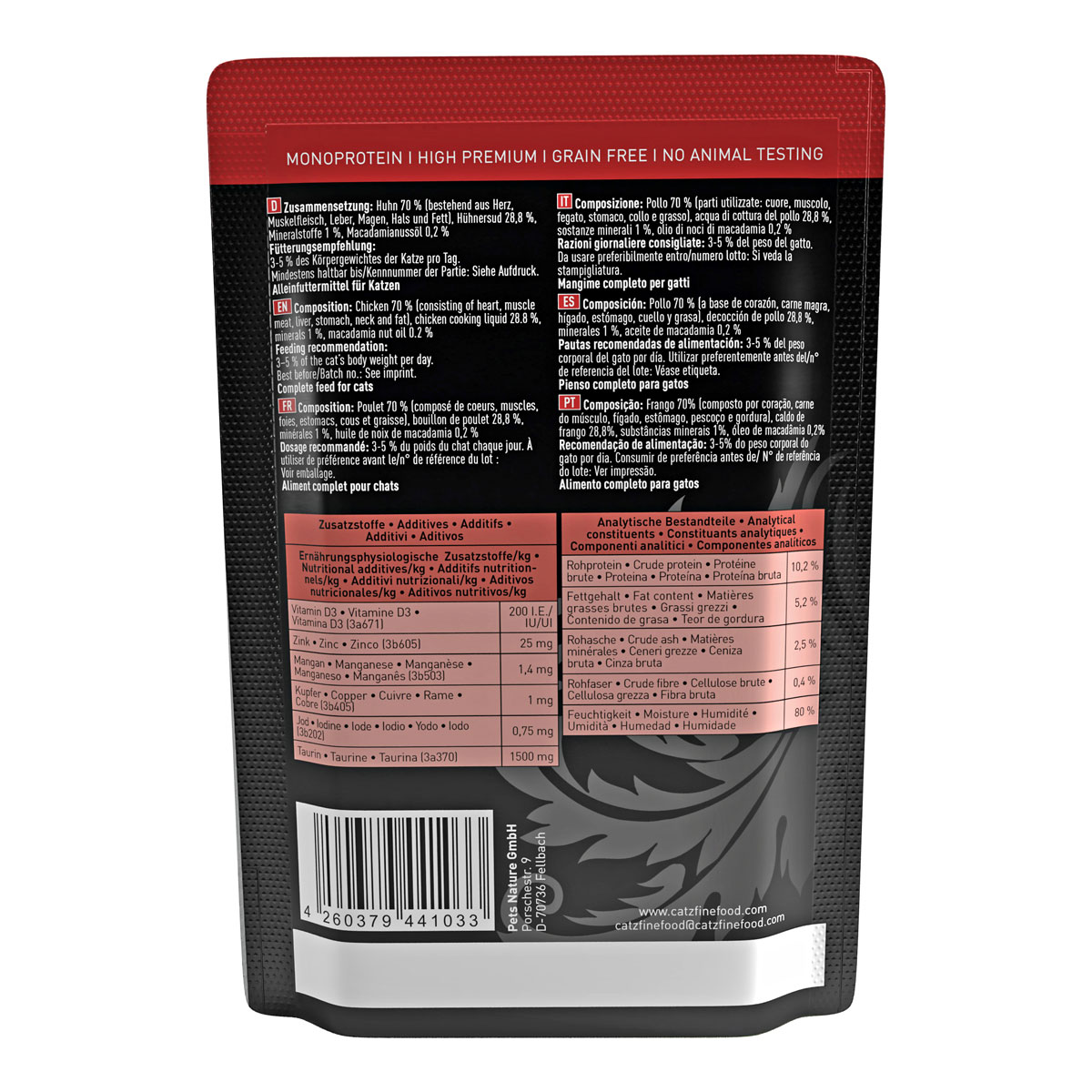 Catz finefood  Katzensnack Purrrr Pouch Huhn 85 g Bild 2