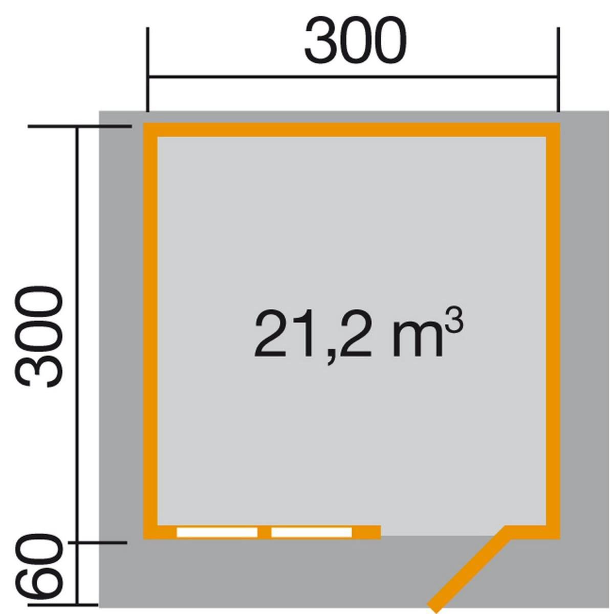 Weka Gartenhaus 139 380 x 370 x 262 cm Bild 2