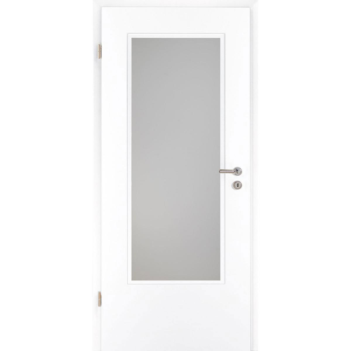 Borne Zimmertür CPL weiß mit Lichtausschnitt 98,5 x 198,5 cm DIN links