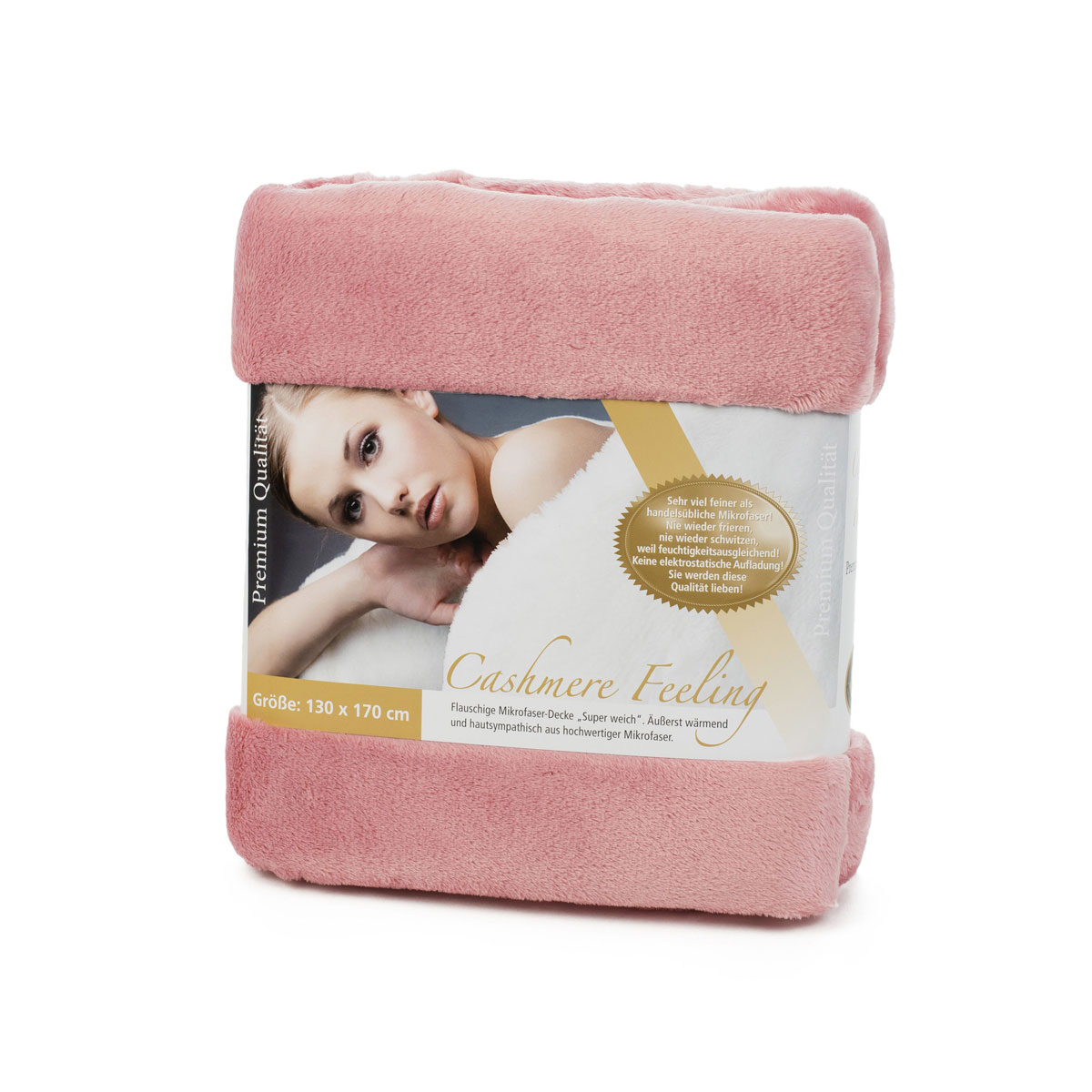 Gözze Cashmere Decke Feeling 130 x 170 cm altrosa