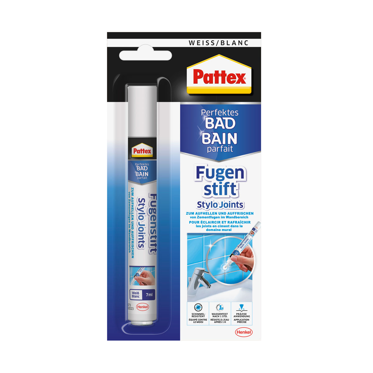 Pattex Fugenaufheller Perfektes Bad Fugenstift weiß 7 ml