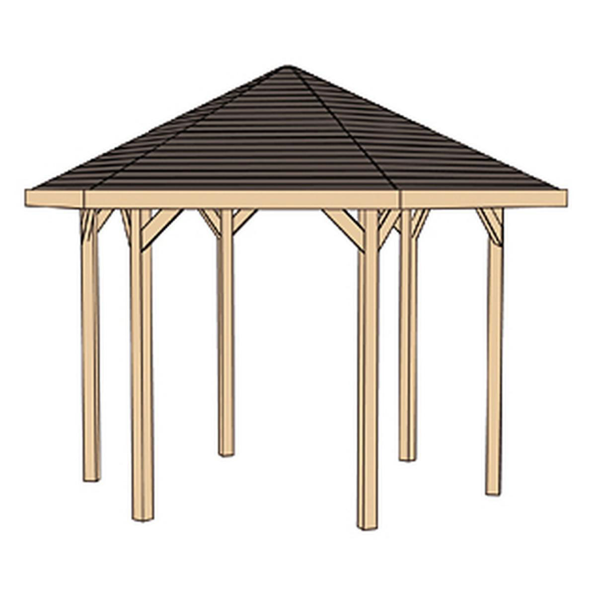 Weka Pavillon 656 Größe 2 Sparset inkl Dachschindeln Bild 3