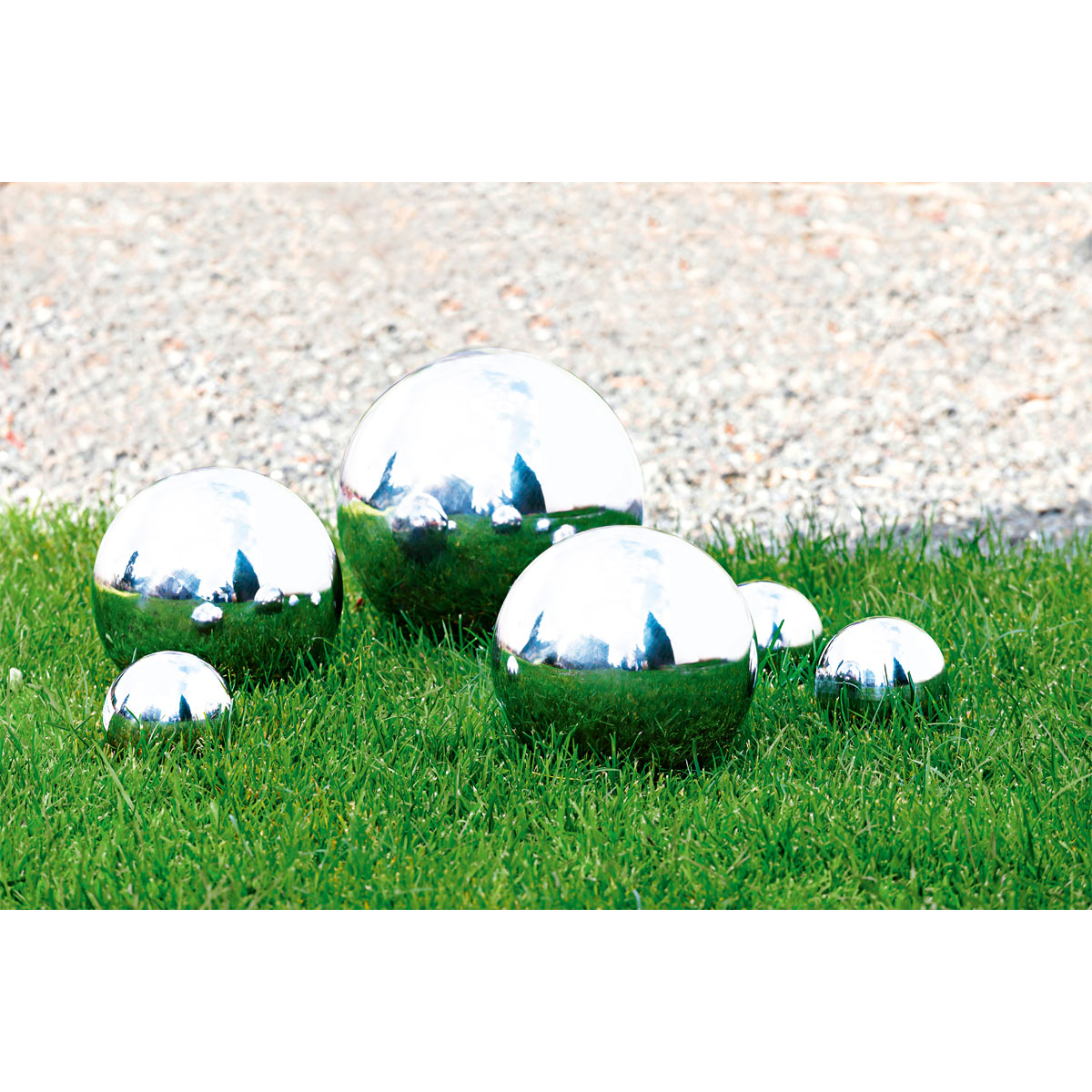 Haveson Edelstahlkugel Durchmesser 13,5 cm silber Bild 4