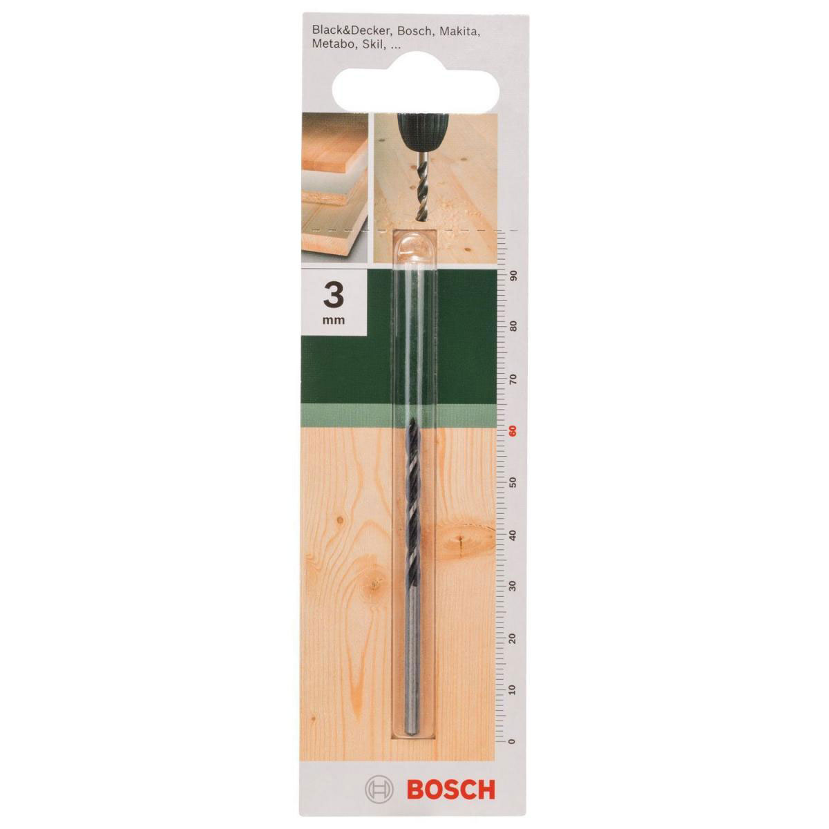 Bosch  DIY Holzspiralbohrer Durchmesser 3 x 60 mm Bild 2