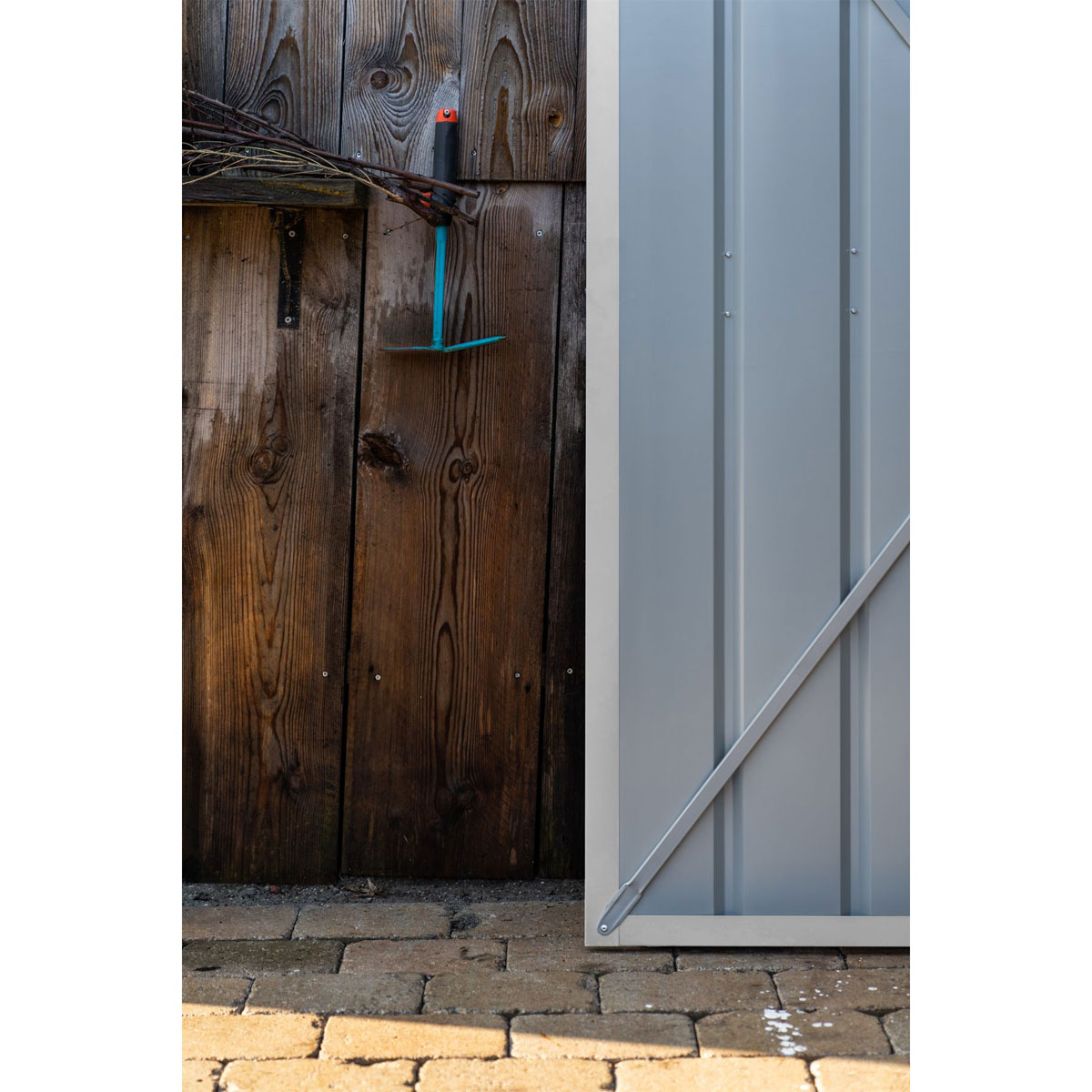 Globel Gerätehaus Lean To 2,5m² silber Bild 7