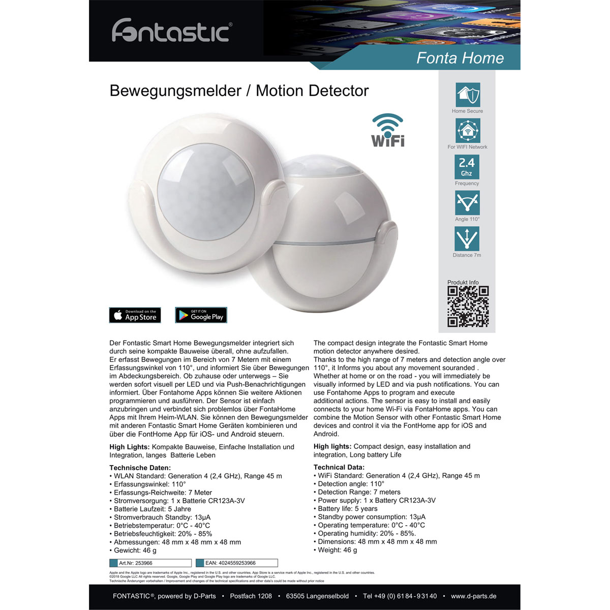 Fontastic WiFi Bewegungsmelder Smart Home Bild 4