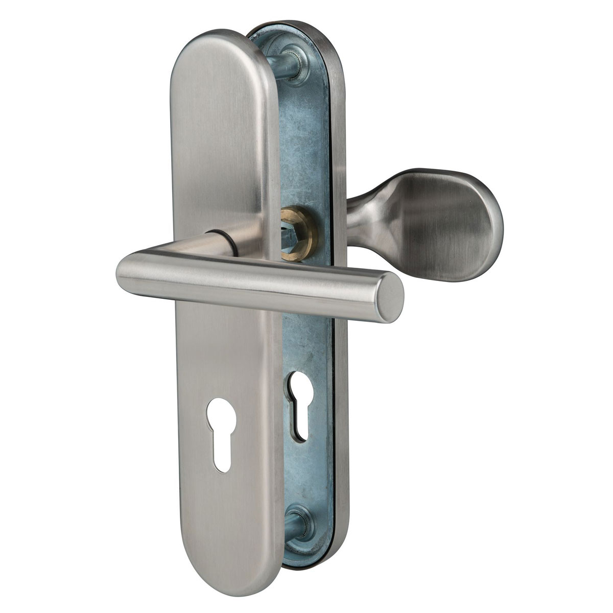 Alpertec Langschildgarnitur 88 mm Edelstahl satiniert