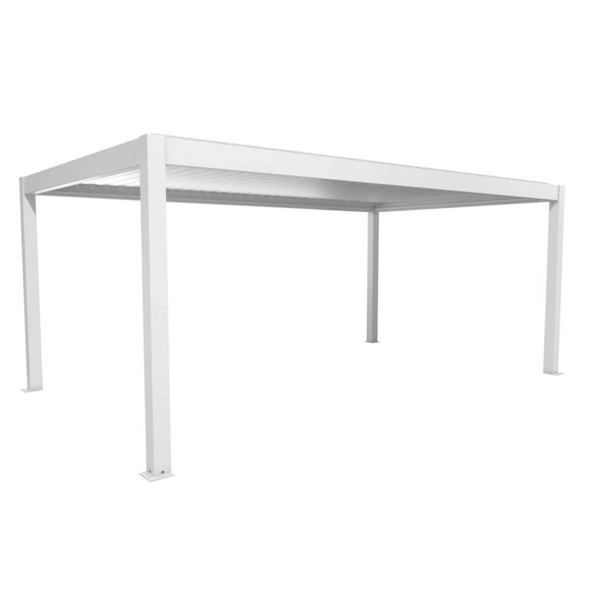 Biohort Pergola Gr. 6x3,5 weiss/silber-met 608x 367,5x 264 cm