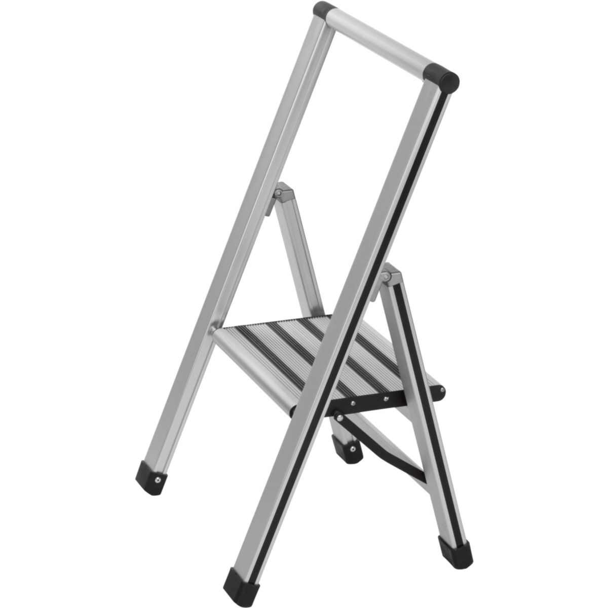 Wenko Alu-Design Klapptrittleiter, 1-stufig, silber