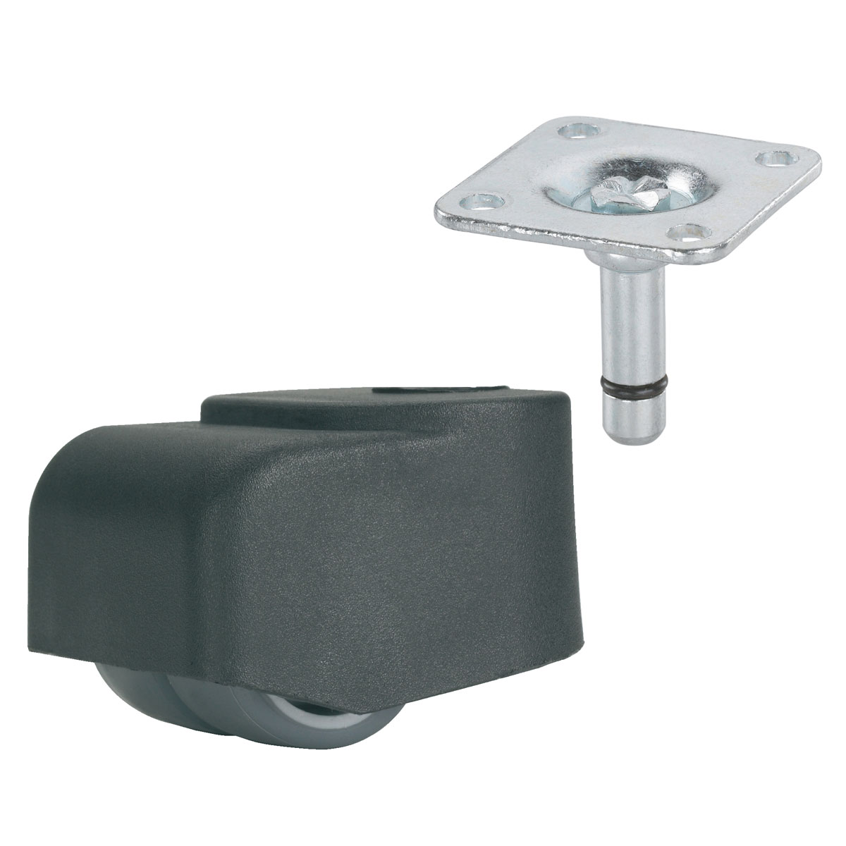 Dörner + Helmer Doppel-Walzenrolle für empfindliche Böden 38 x 38 mm