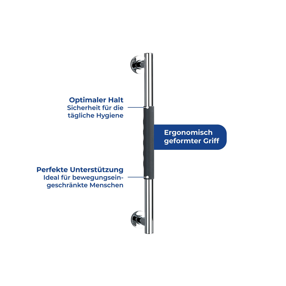 Wenko  Edelstahl Wandhaltegriff Secura 50,5 cm Bild 6