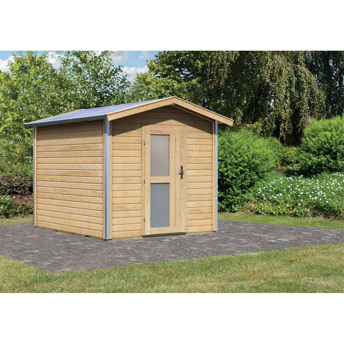 Karibu Saunahaus Bosse 1 38 mm ohne Ofen Milchglastür Bild 4