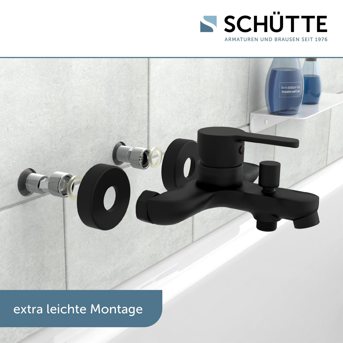 Schütte Badewannenarmatur Denver schwarz matt Bild 6